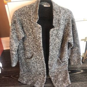 Zara marble grey fuzzy cardigan